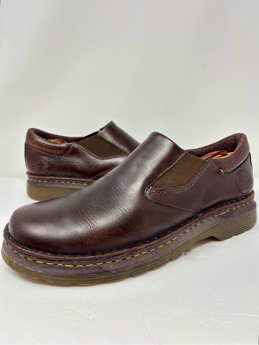 Dr. Martens Orson Chocolate Brown Leather Slip-On Loafer Oxford Shoes Men's 11